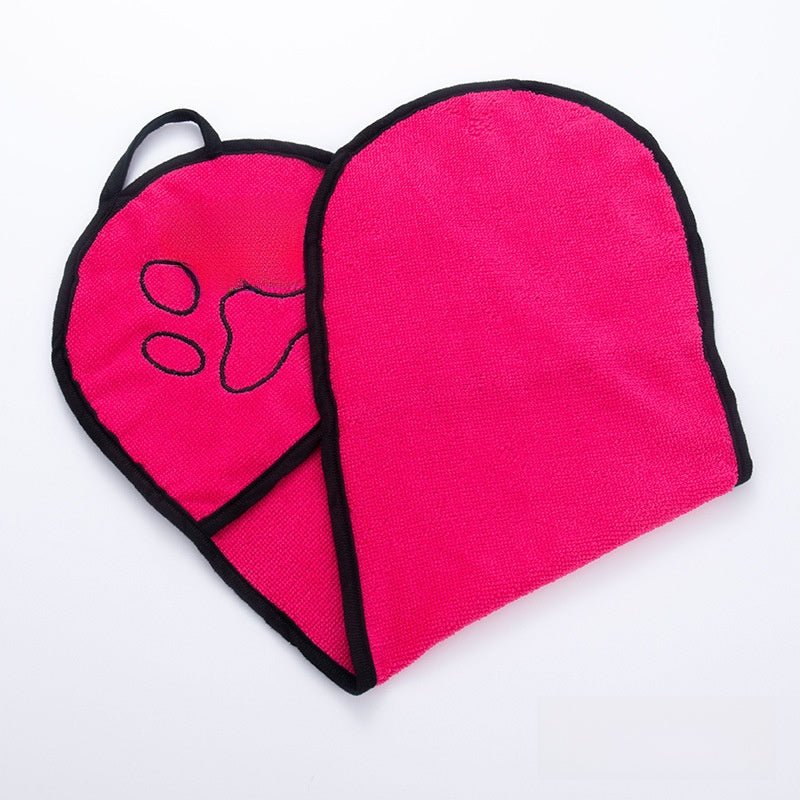 Absorbent Quick Dry Pet Bath Towel Glove