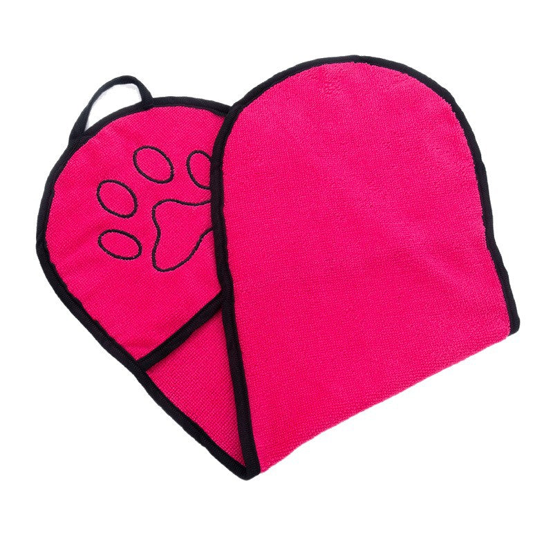 Absorbent Quick Dry Pet Bath Towel Glove