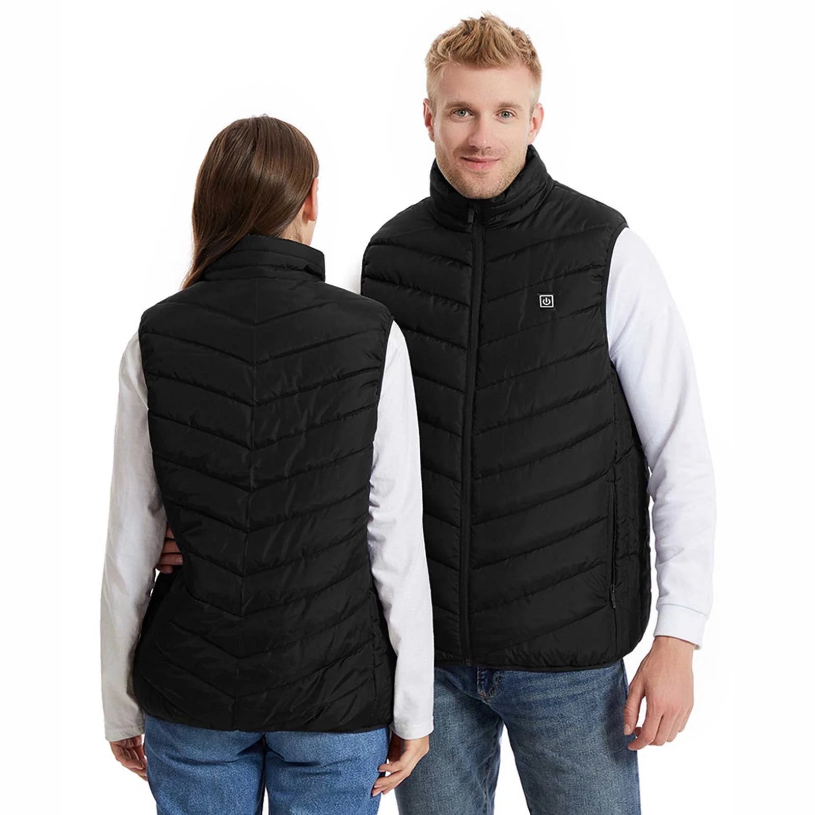 Stay Warm This Winter with Our Plus Size Heated Vest - 9 Heating Zones, 3 Heat Levels, and Stylish Quilted Design!