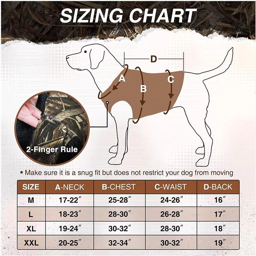 Training camouflage pet jacket