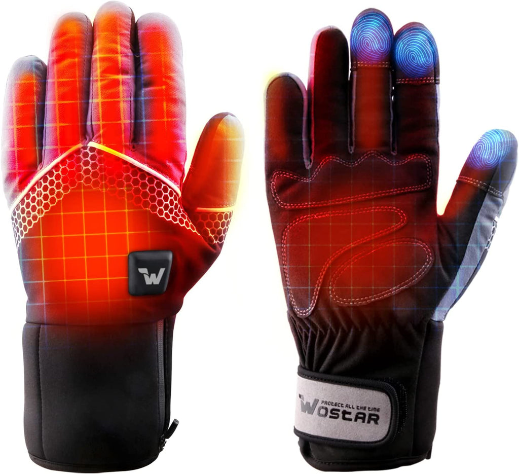 Stay Warm and Connected: Electric Heated Gloves with Touchscreen and 3 Adjustable Heating Levels for Men and Women - Perfect for Skiing, Snowboarding, and Outdoor Adventures!