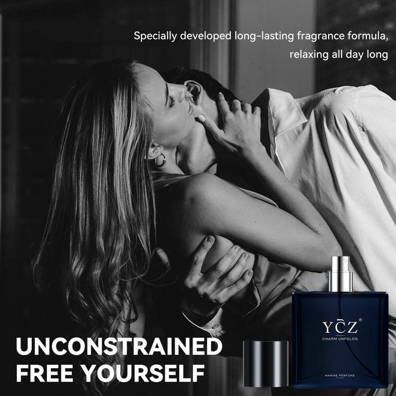 YCZ Midnight Marine Eau De Parfum 50ml - Unisex Ocean Fresh Fragrance with Bergamot, Coconut, and Amber - Perfect Luxurious Gift for Him & Her
