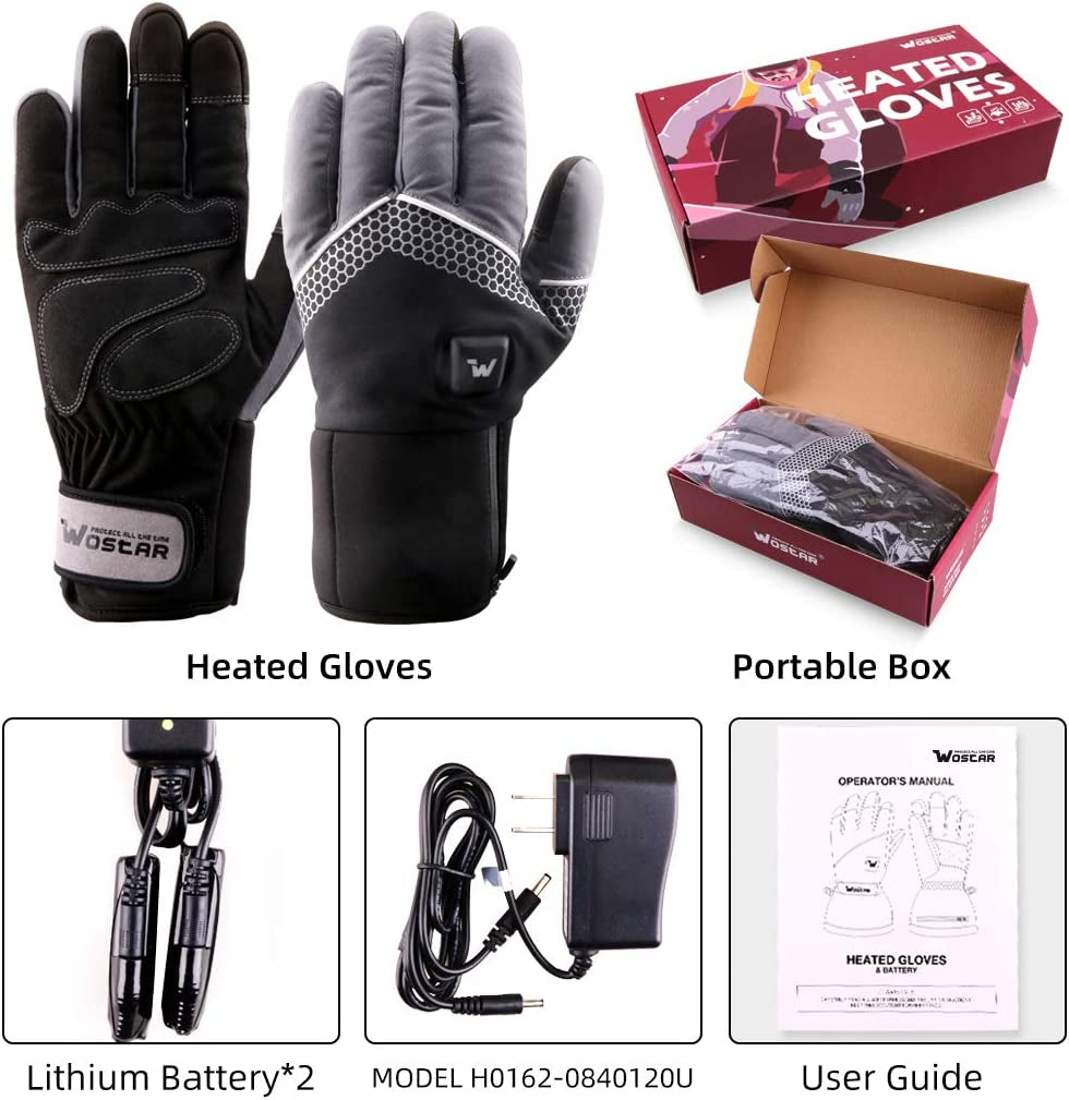 Stay Warm and Connected: Electric Heated Gloves with Touchscreen and 3 Adjustable Heating Levels for Men and Women - Perfect for Skiing, Snowboarding, and Outdoor Adventures!